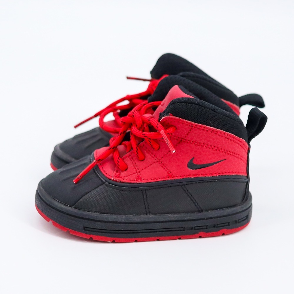 Nike ACG Woodside 2 High Toddler Kids Size 6C Red Black Boots Duck Boot
